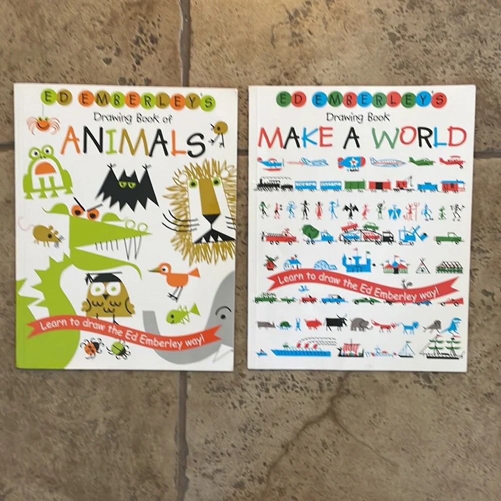 Set of 6 Kids/Children’s Drawing Books- Cartoons, Pets, Animals, Everyday - Picture 3 of 4